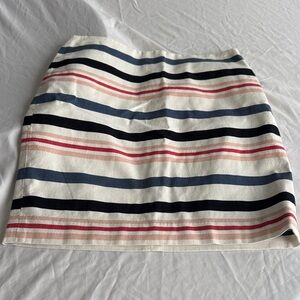 Ann Taylor Multicolor Striped Mini Skirt